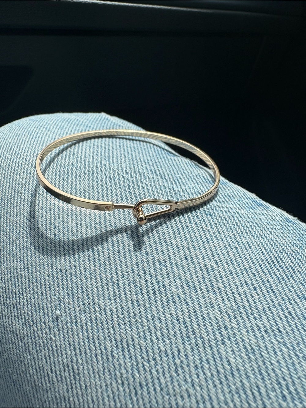 Gold-Tone Knot Detail Bangle Bracelet - Women